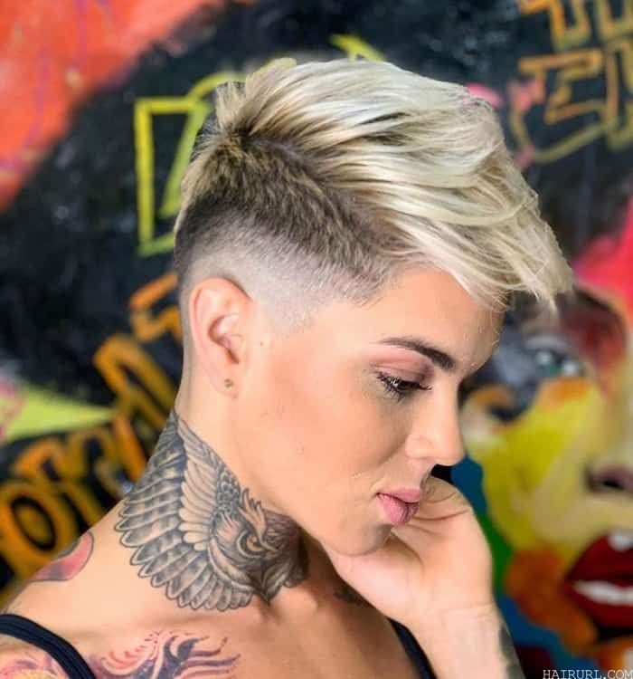 pixie hair with fade