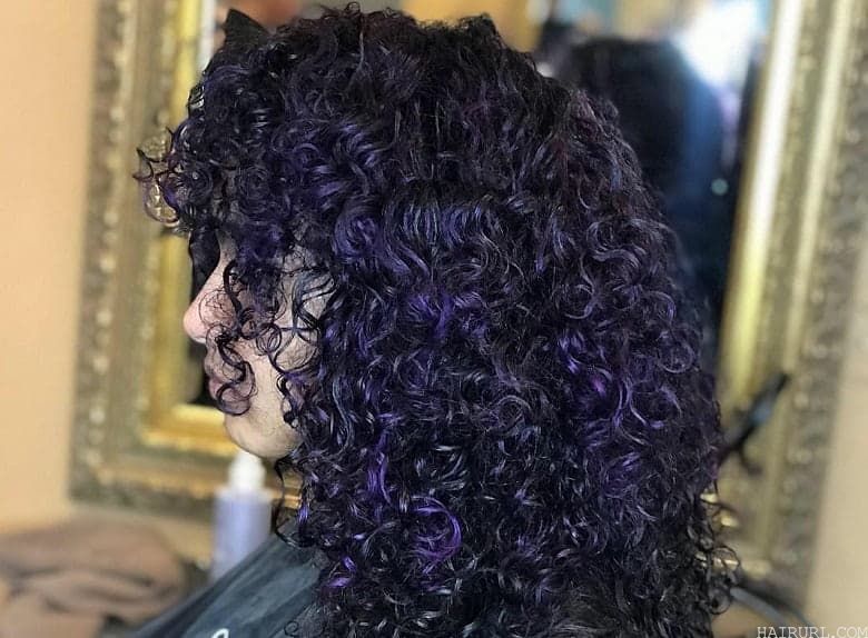 How to Dye Your Curly Hair Purple