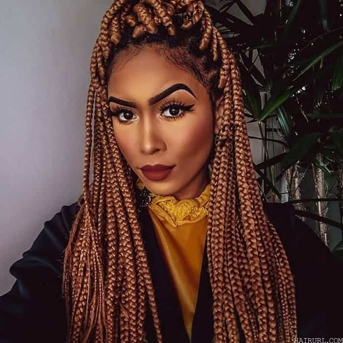 box braids hairstyles for womenwith weave