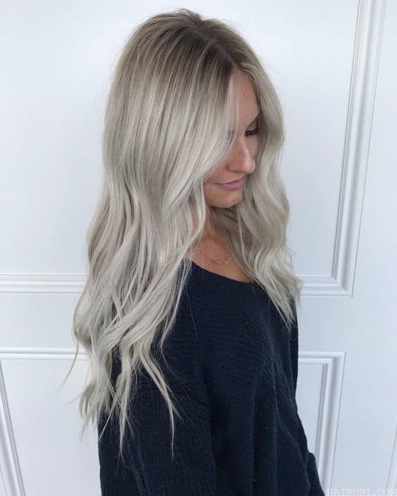 full head icy blonde highlights