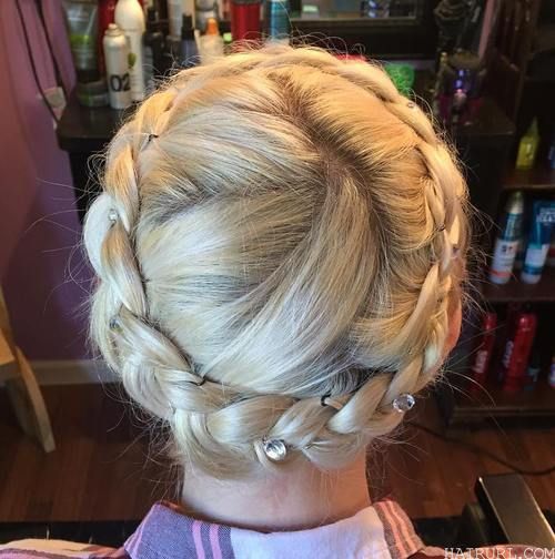 Accessorize braids for young girl