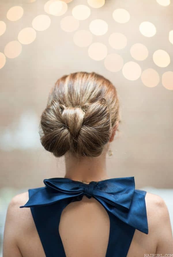 bow bun hairstyle for women