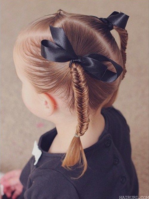 Little Girl Back to School Braided Pigtails