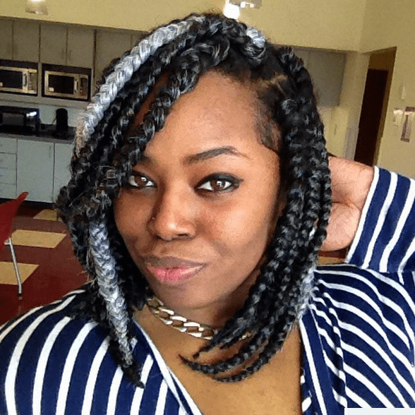 Big Poetic Justice Braids With Colors