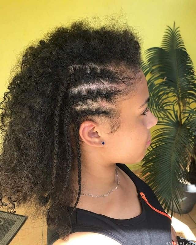 Side Braid with Curls