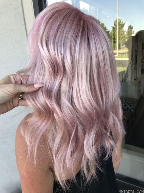 ashy pastel pink hair dye for modern women