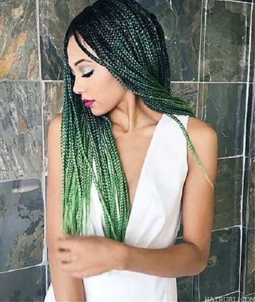 kanekalon hair with green ombre
