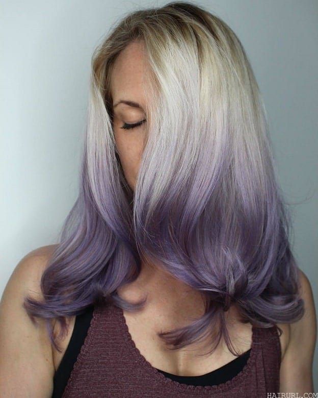 lavender ombre on blonde hair