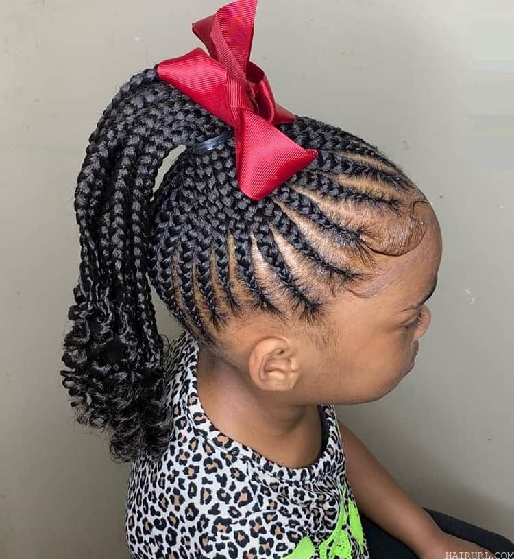 cornrow ponytail for little black girl