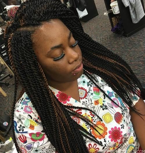 Highlights Sensational and Voluminous Senegalese Twist Hairstyle