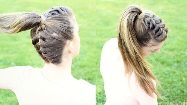 Upside Down Inverted French Braid