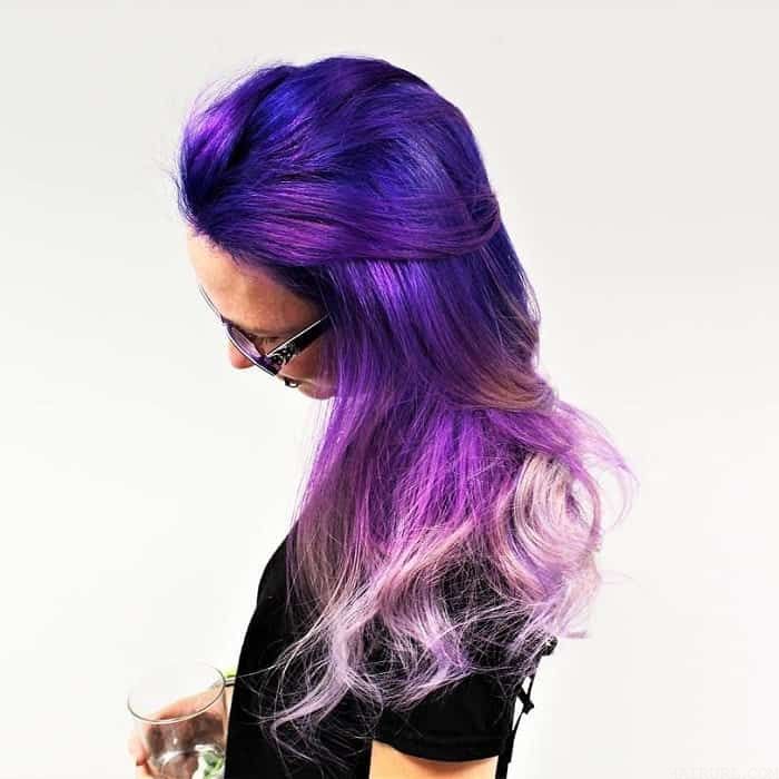 violet lavender ombre hairstyle