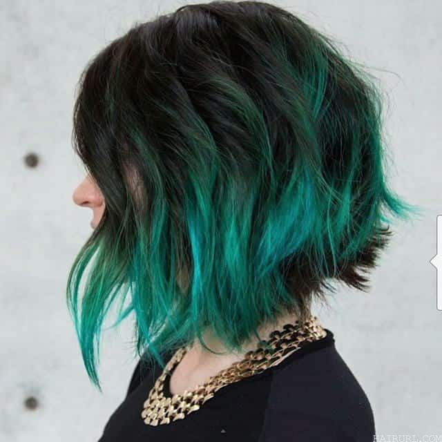 Layered and Colored Inverted Bob Cut