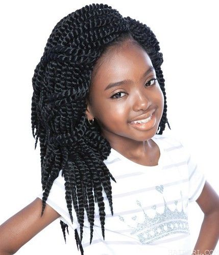 Twists Crochet Braids hairstyle for kids