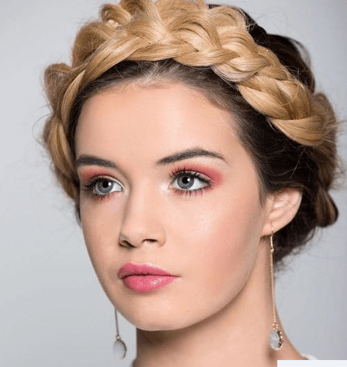 Chunky Dutch Braid Crown hairstyle for girl