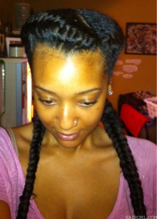 Double French Braids with Weaves hair