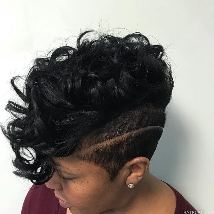 curly mohawk with 27 piece weave
