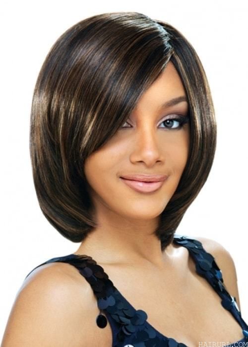 Soft highlight bob hairstyle for young girl