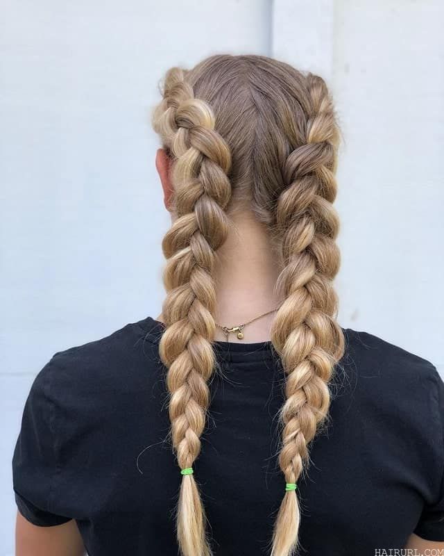 double reverse french braids