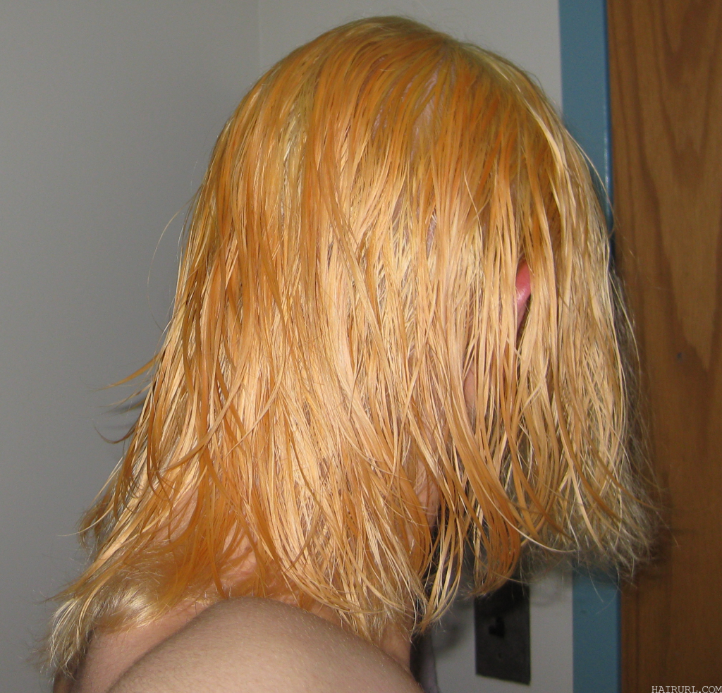orange hair dyeing process 
