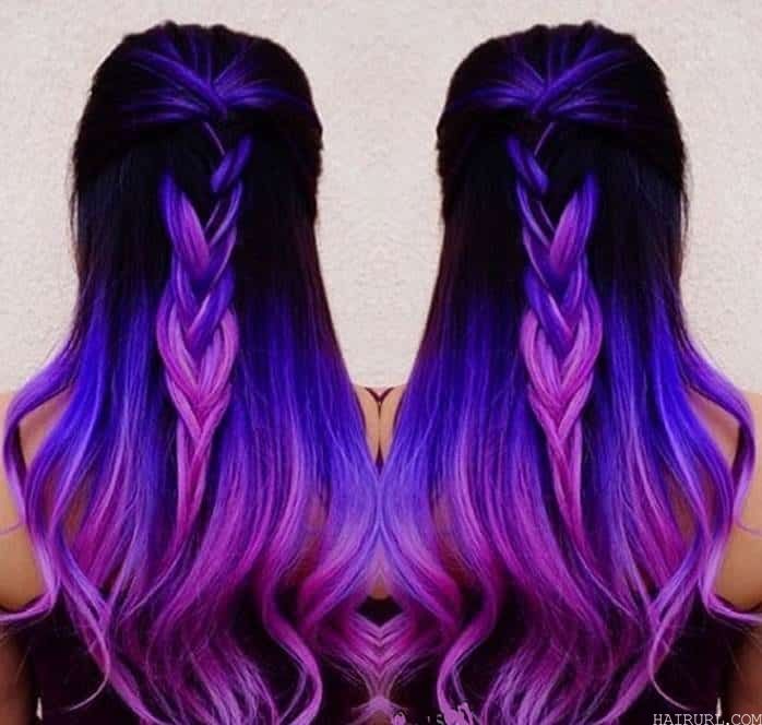 pink purple and blue ombre