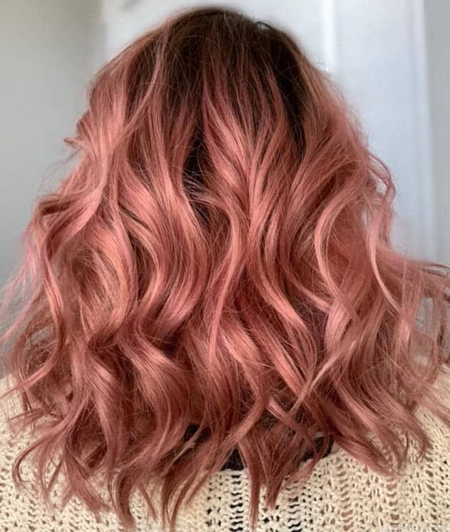 rose gold ombre balayage