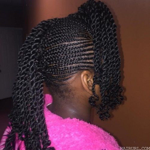 Twist box braids hair for little girl