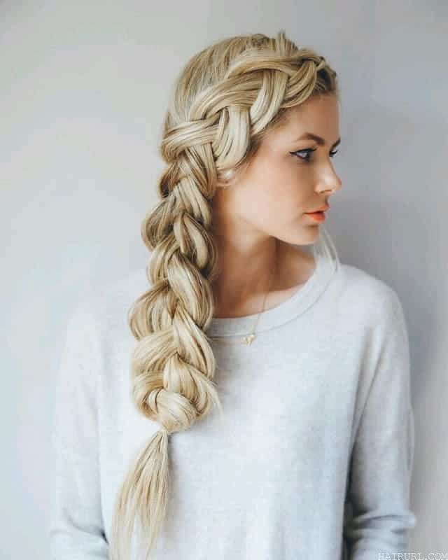 Thick side French Braids