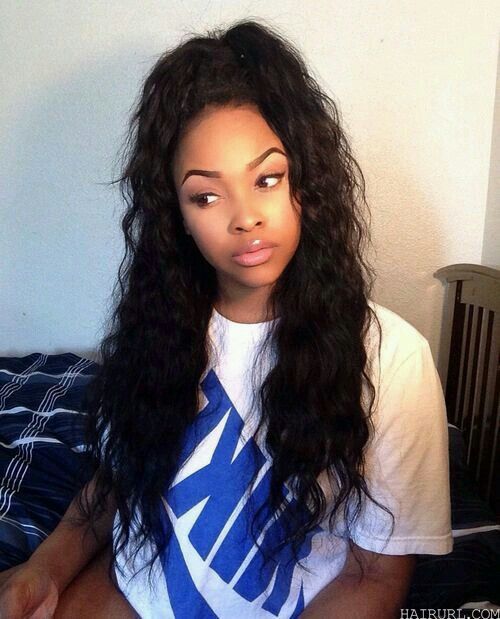 black girl half ponytail hairstyle
