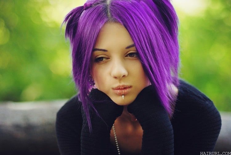purple blue hair color