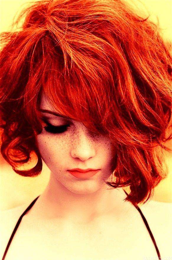 Short Bob Red Hairstyle for young girl 