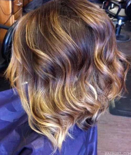 Wavy ombre bob hairstyle for young girl
