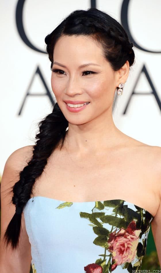 Side Fishtail French Braid for asian women 