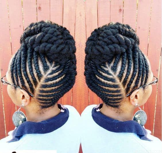 Elegant Updo hairstyle for black girl 