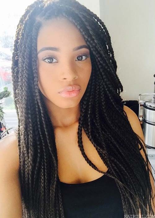black braids for cute young girl