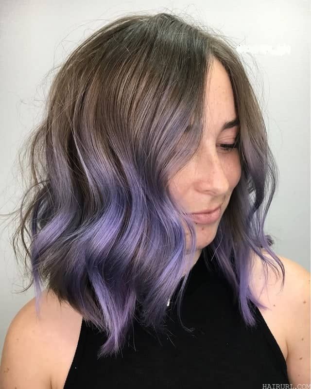 short lavender ombre hair