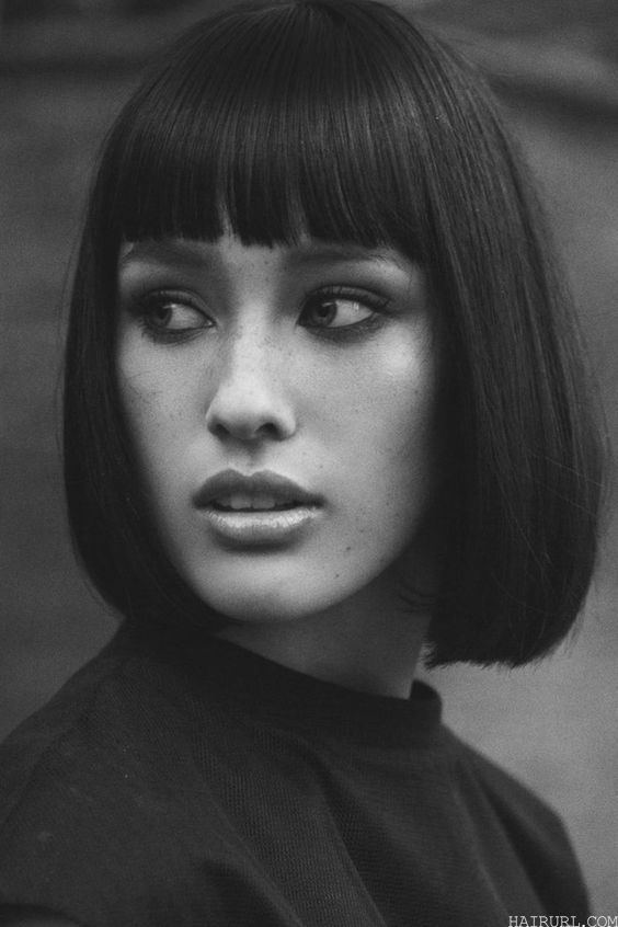 young girl Cut with Short Bangs hair