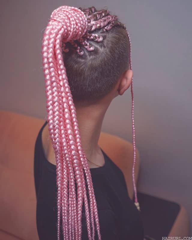 box braids with undercut