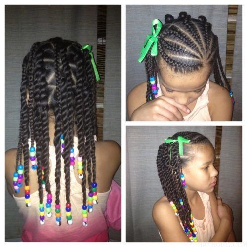 Caramel Highlights braided hair for girl