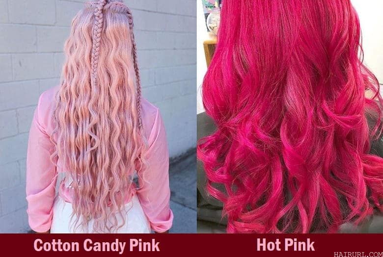 Cotton Candy Pink vs Hot Pink Hair
