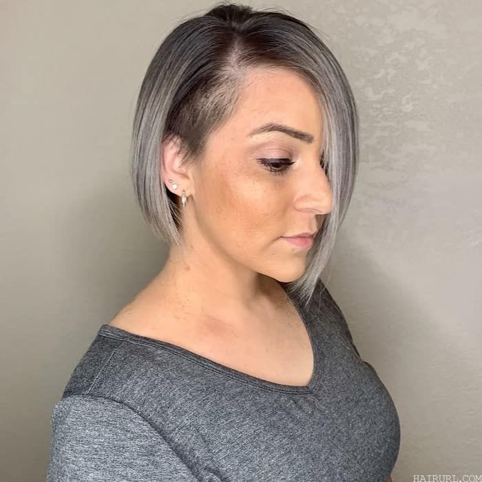 a line bob with side shaved