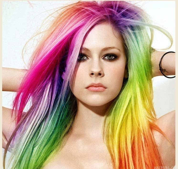 hairstyles with rainbow hair color options