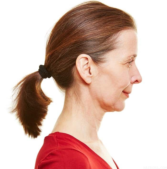 medium length ponytail for women over 40 