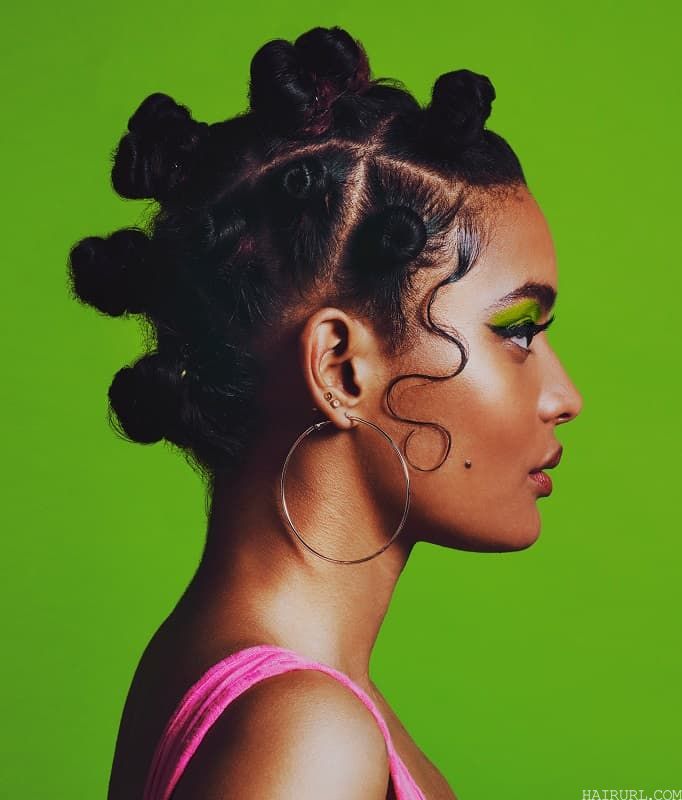 Bantu Knot Hairstyle for Women in Their 20s