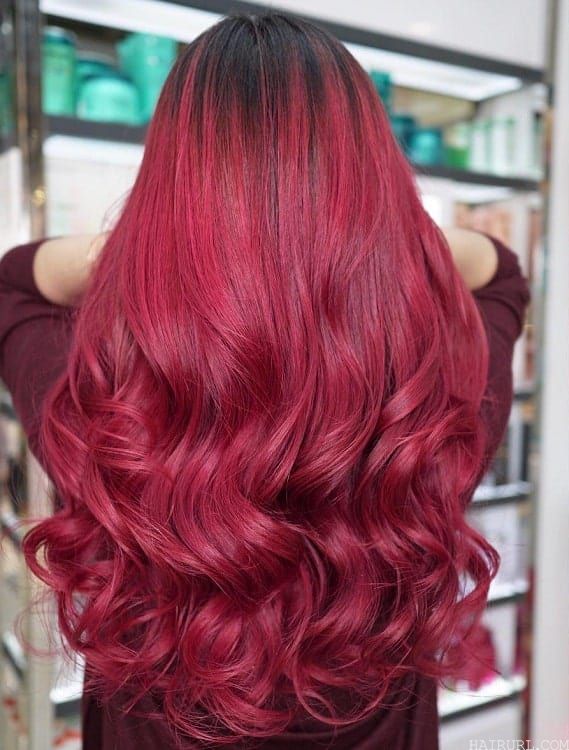 Red Velvet and Magenta Hair Color