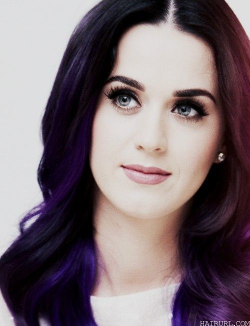 Nice Katy Perry Purple Hairstyle
