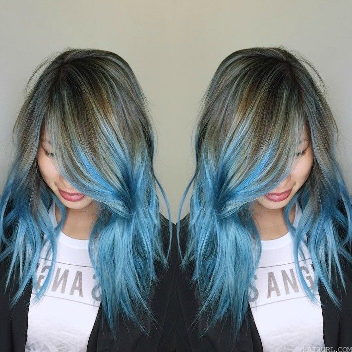 Nice Blue Ombre Hairstyle you love