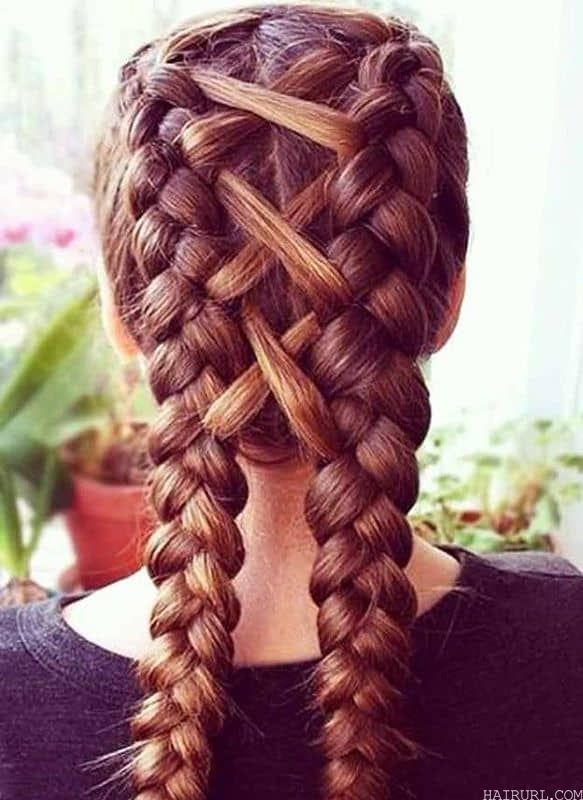 dutch braid hairstyles with criss cross pattern 