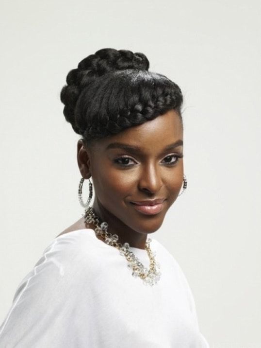 Up Do French Braids with Weaves hairstyle for women 