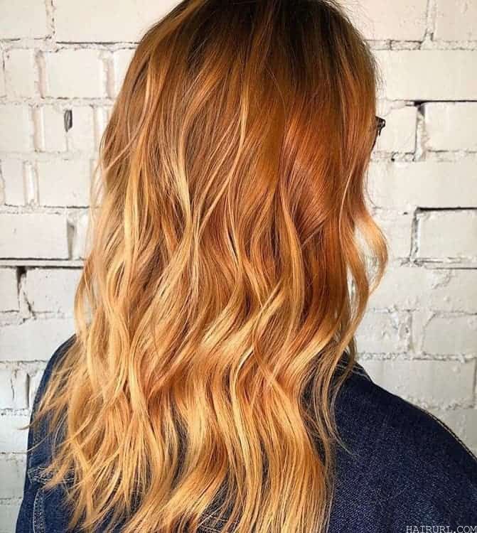 copper blonde hair with beachy waves